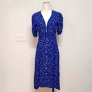 Faithfull the Brand Medium blue dress Flowers